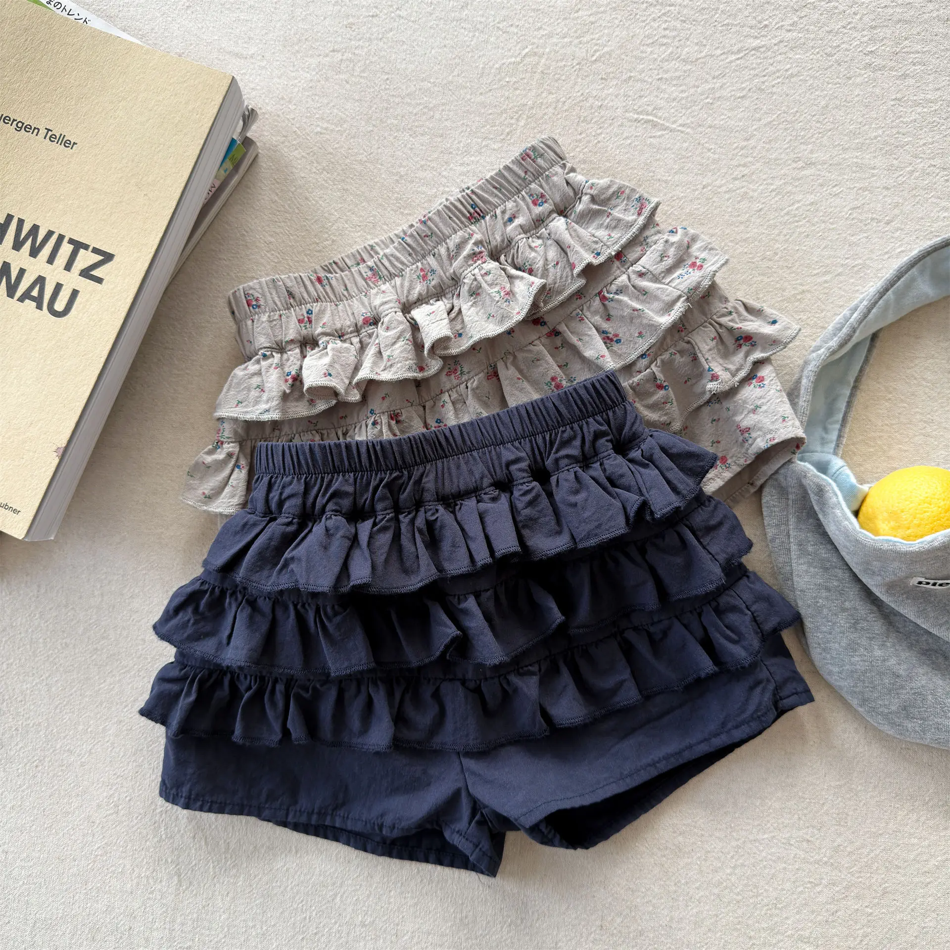 

2026 Summer New Children Shorts Cotton Girls Sweet Lace Flower Bud Shorts Fashion Toddler Floral Culottes Kids Clothes