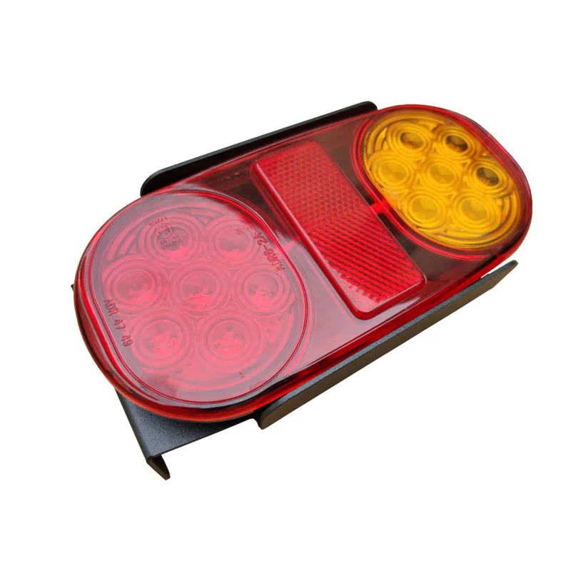 

10PCS LED Trailer Waterproof Tail Light Certified Brake Steering Driving Reflector Multifunctional ADR Certified with Bracket