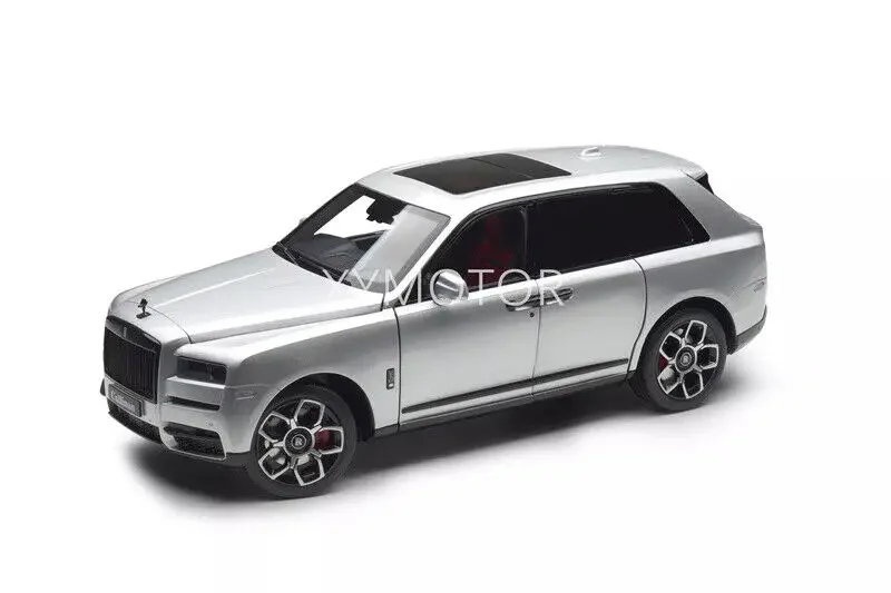 1/18 For Rolls Royce Cullinan BB Plum blossom Diecast Model Car Silver Toys Gifts Hobby Display Collection Ornaments