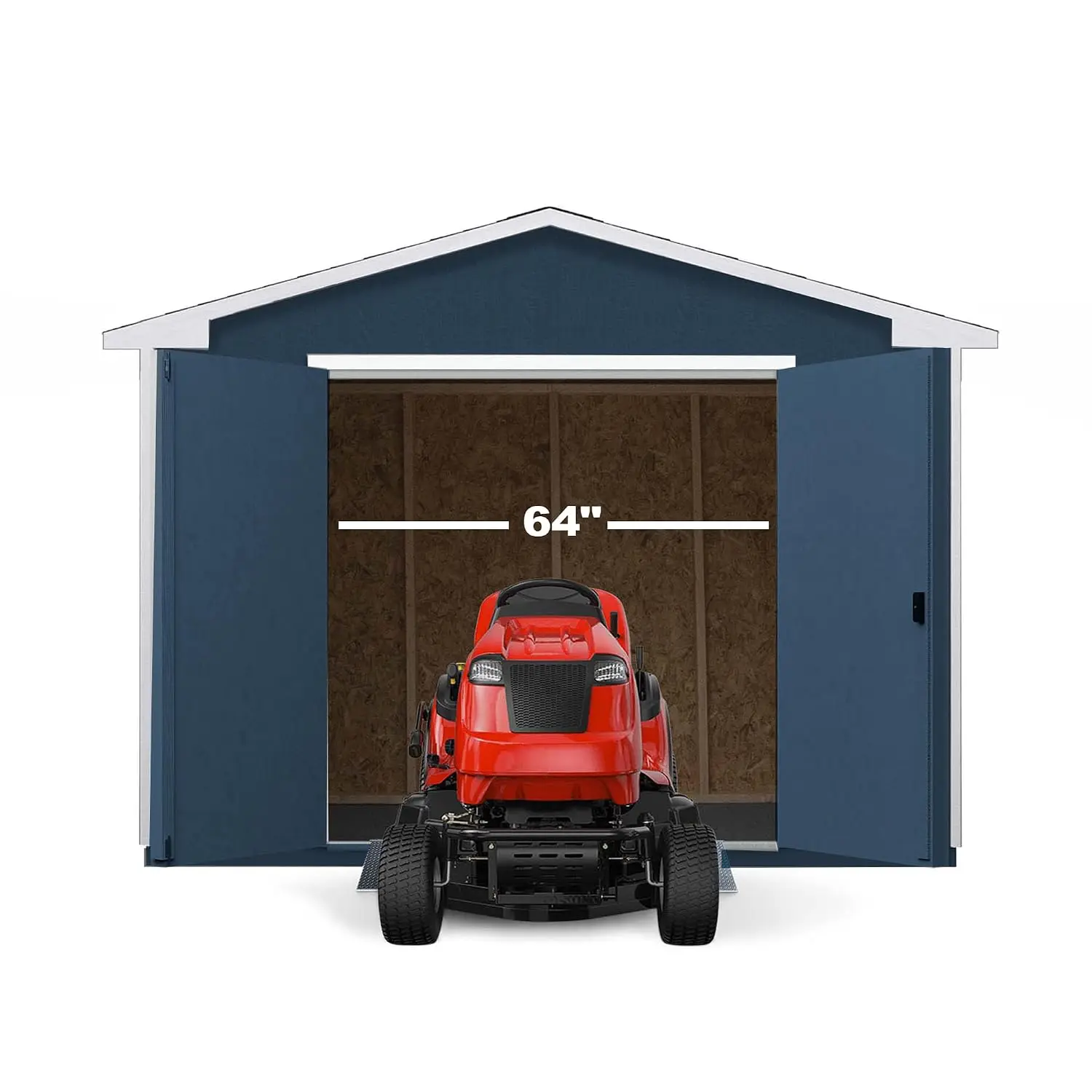 10x10 Wooden Storage Shed with Gable Roof & 2x3 Framing for Backyard Garden Tool Organization, Customized