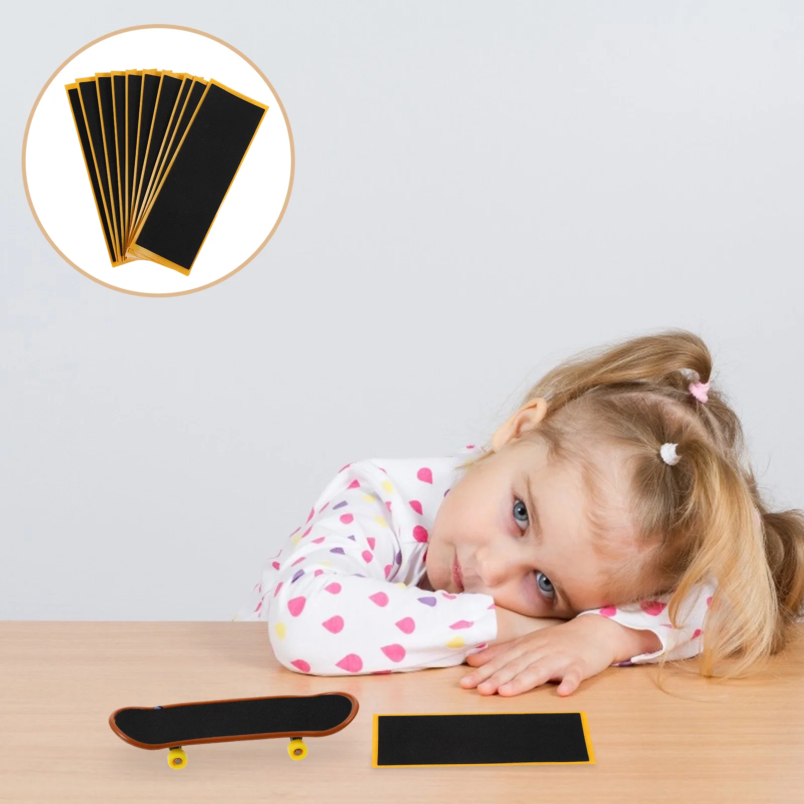 10 Pcs Finger Skateboard Stickers Non-skid Mini Accessories Non-slip Children’s Toys