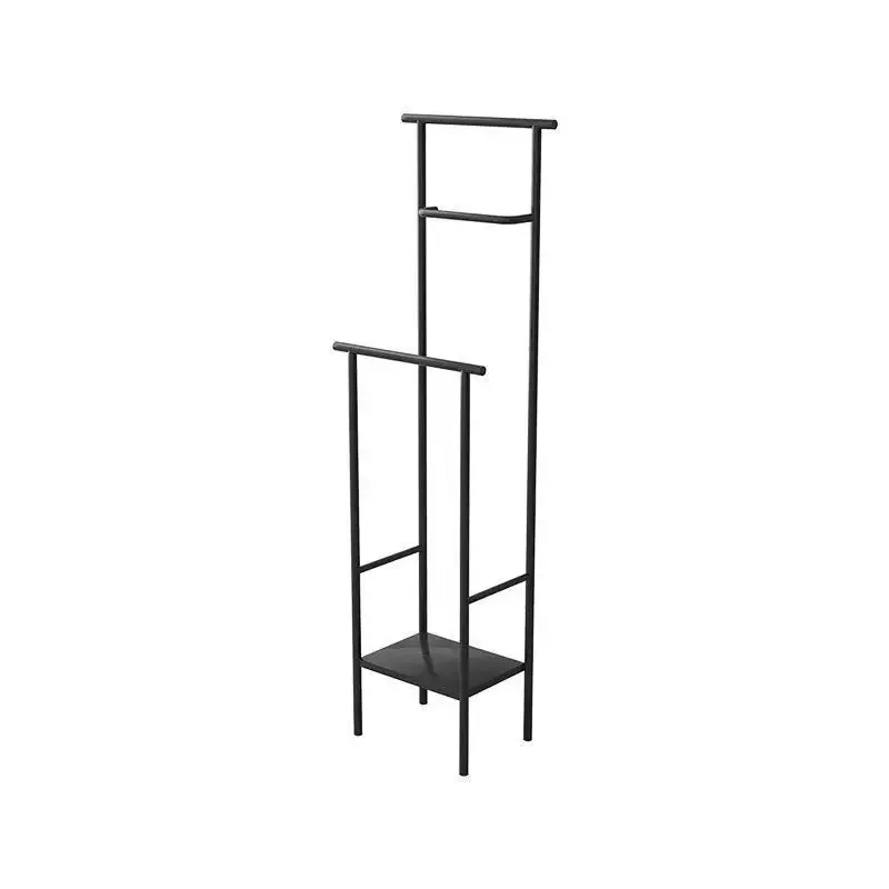 Light Luxury Nordic Towel Rack Bathroom Rack Shelf Toilet Paper Rack Floor Free Punching Bathroom Toilet Wrought Iron Bedroom
