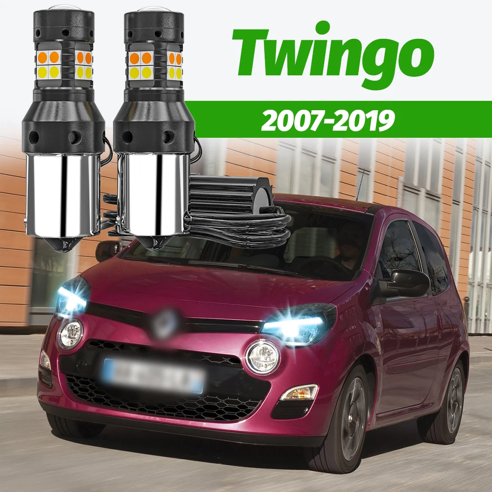 

2 шт. двухрежимные светодиодные дневные ходовые огни (ДХО) и указатели поворота для Renault Twingo 2 3 2007-2019 2013 2014 2015 2016 2017