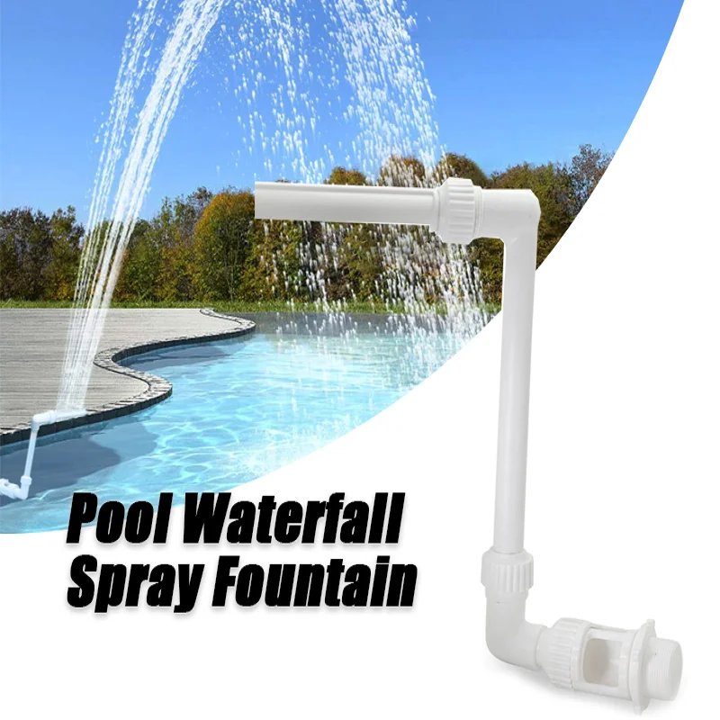 Waterfall Swimming Pool Fountain Swimming Pool Fish Pond Waterfall Fountain Adjustable Pool Decoration Cooling Spray For Garden