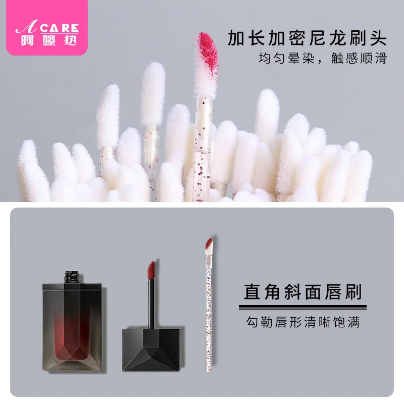 Lippenpinsel/Einweg-A1-einfach zu verwendender Smudge-Make-up-Glanz-Lippenstift, Lippenstift, kompakt, tragbar, Mini-Mund