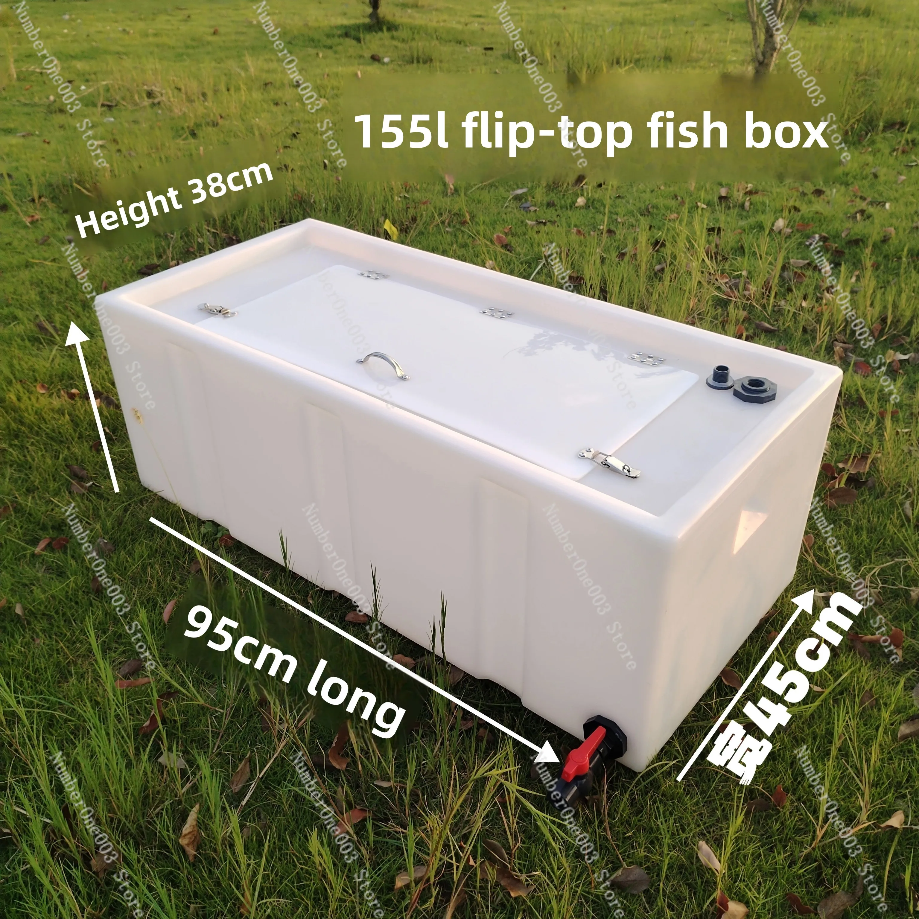 

Sealed Live Fish Container for Car Trunk Large Capacity Fishing Box for Sedan and SUV