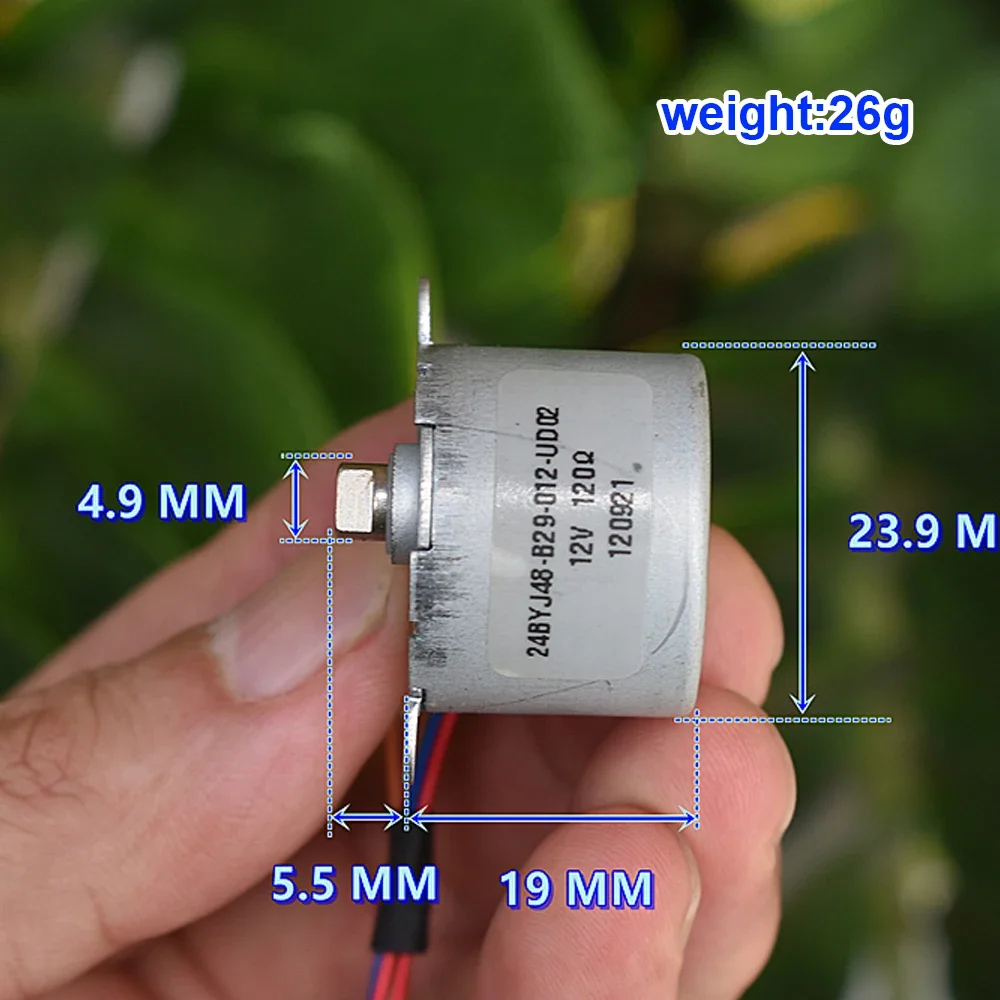 DC12V Mini Stepping Motor Two-phase Six-wire Micro 24BYJ Stepper Reducer Motor Air Conditioning Blade Swing Control Motor