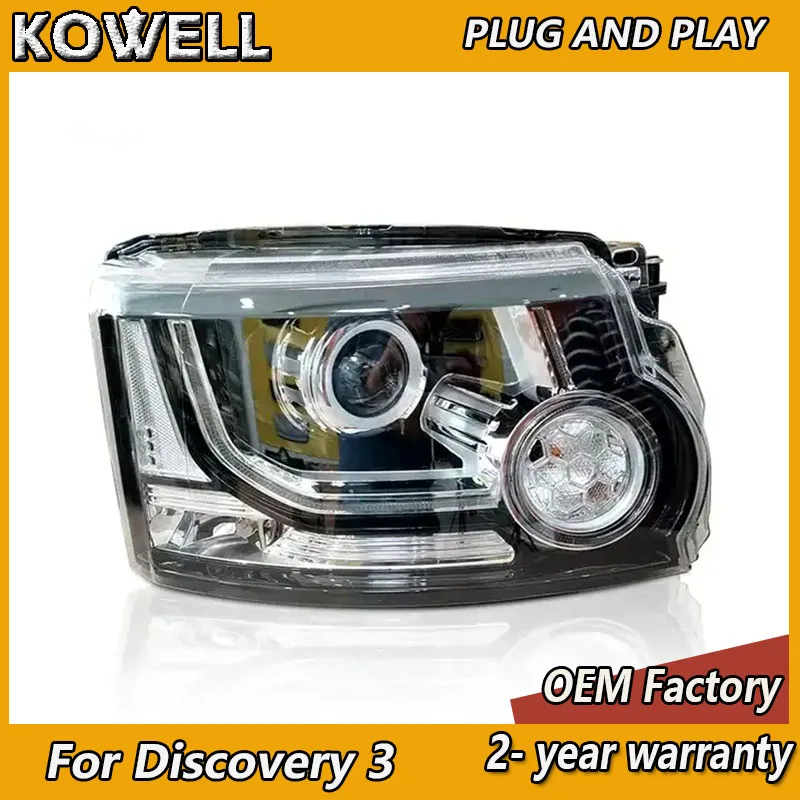 Car Styling for Land Rover Discovery 3 Headlights 2014-2015 Discovery 3 Headlamp DRL Turn Signal Low High Beam Projector Lens