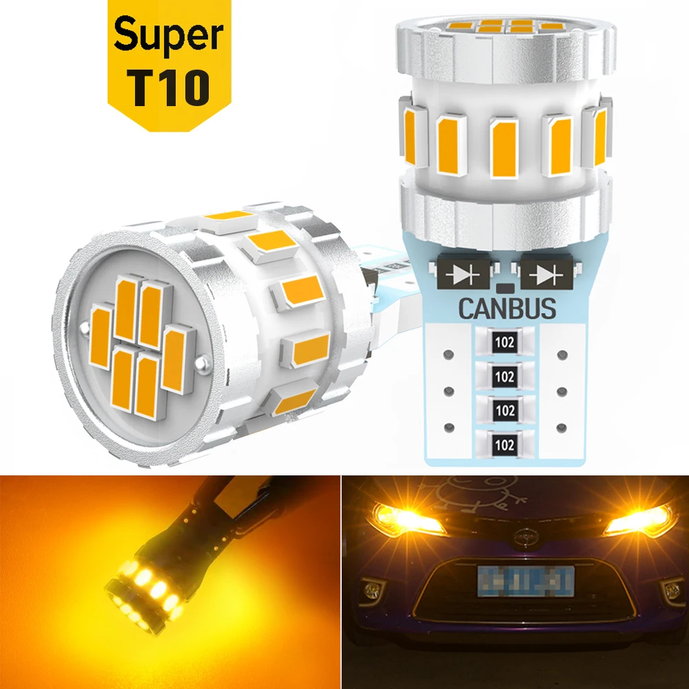 2 stücke Hohe Qualität T10 W5W Super Helle Auto Innen Lesen Dome Licht Marker Lampe 168 194 LED Auto Keil parkplatz Bulbs Orange
