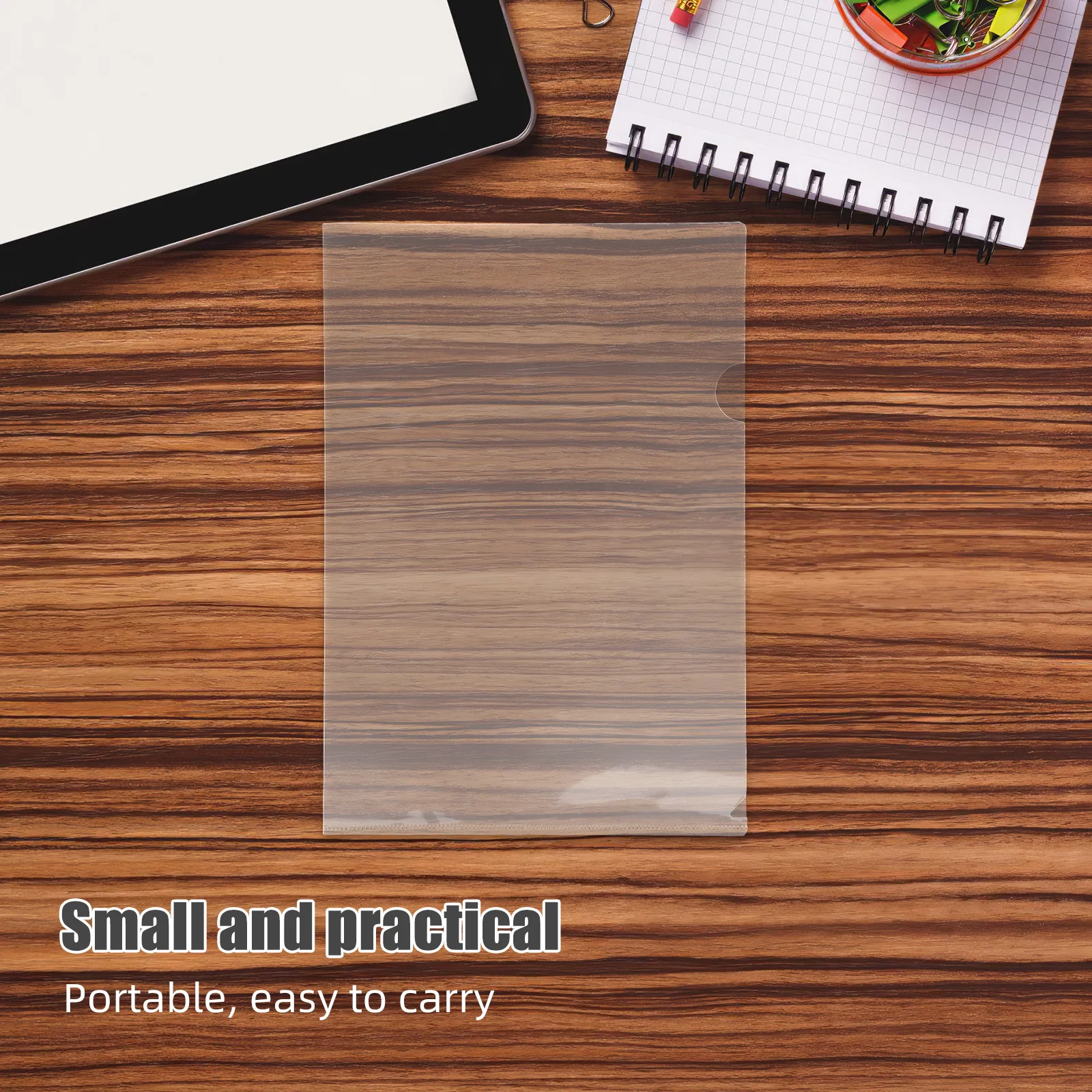 24 قطعة مجلد ملفات شفافة حامل مستندات بلاستيكي شفاف A4 L-شكل مجلدات الجيب لتخزين ورق المكتب المدرسي #2