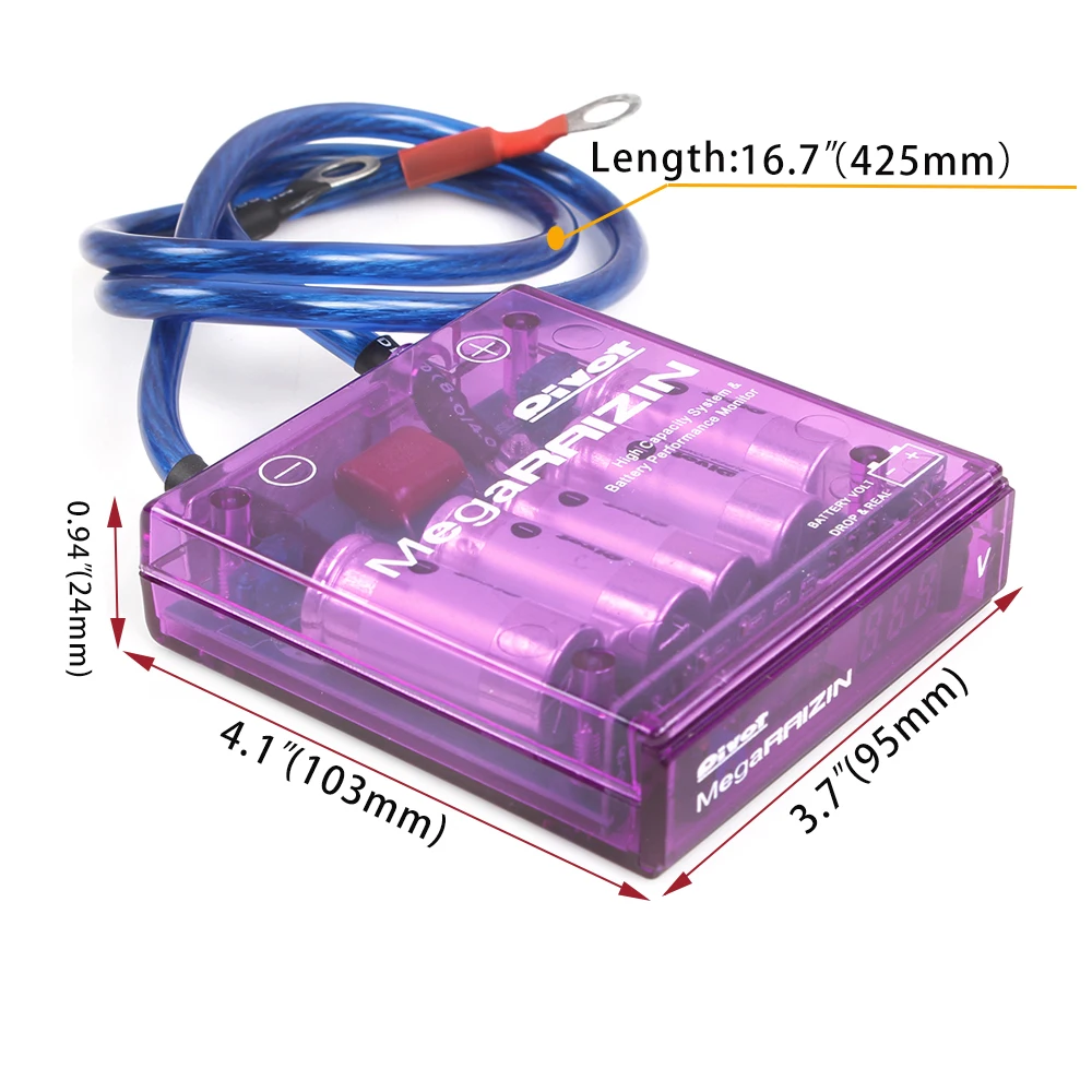 Estabilizador universal de voltios Mega RAIZIN/con 5 cables de tierra y pantalla LED RS-BOV015