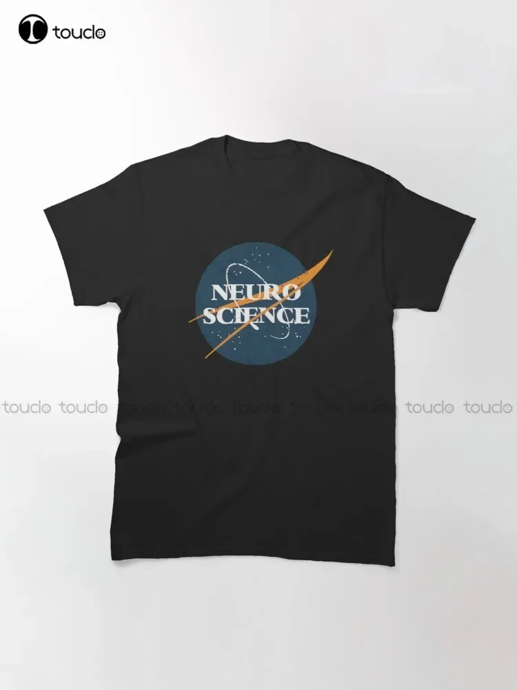 Neuroscience Space T-shirt classica vintage Camicia gialla T-shirt T-shirt unisex personalizzata Stampa digitale Cotone traspirante retrò
