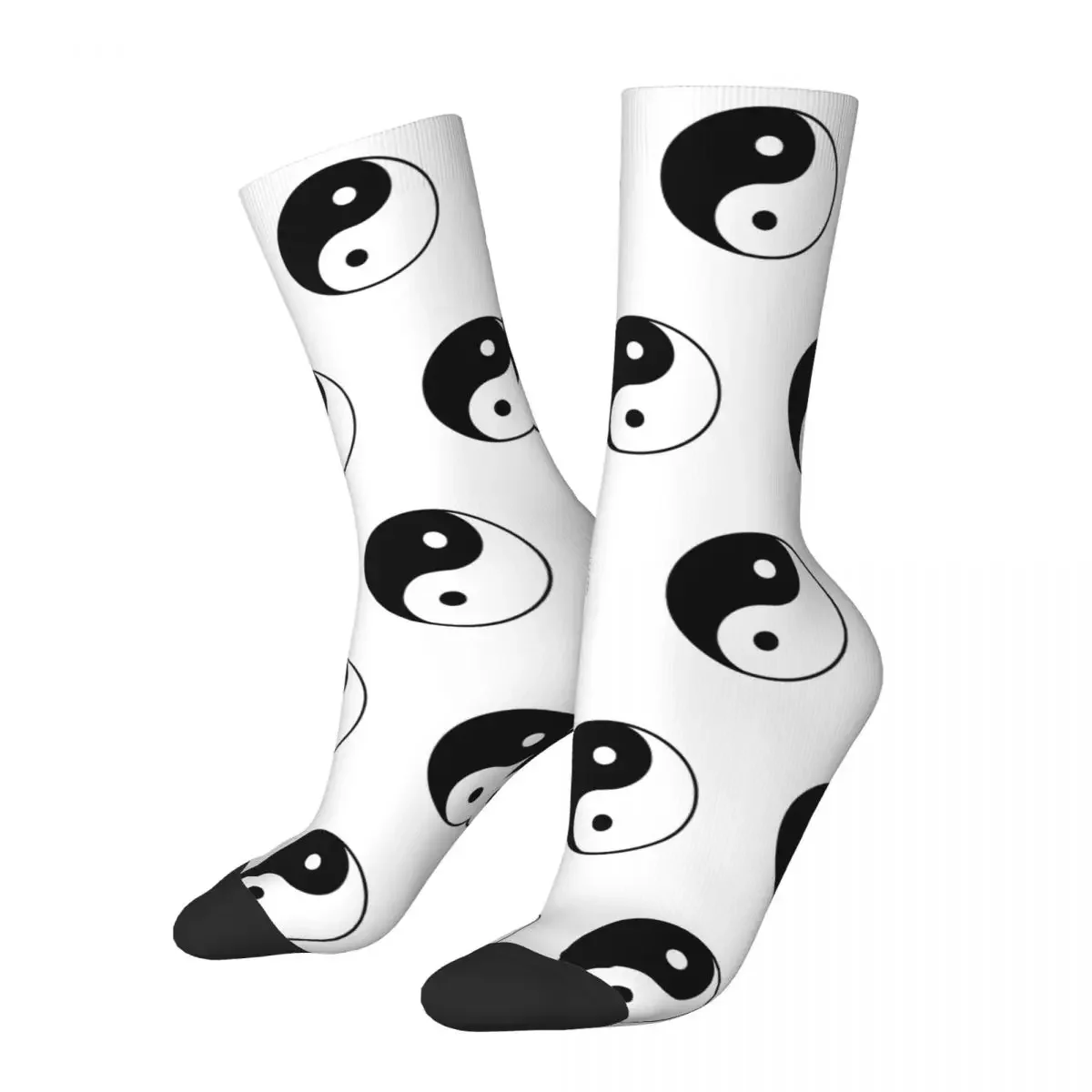 Calcetines asiáticos con símbolo Yin Yang, medias Harajuku de alta calidad, calcetines largos para todas las estaciones, accesorios para regalo de cumpleaños Unisex