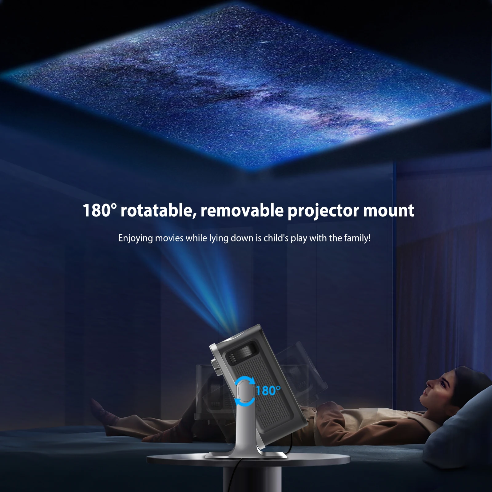 XIWBSY 30000 Lumens AutoFocus Android Projector Full HD Wireless Projector 4K Video Home Theater Protable Proyector Beamer