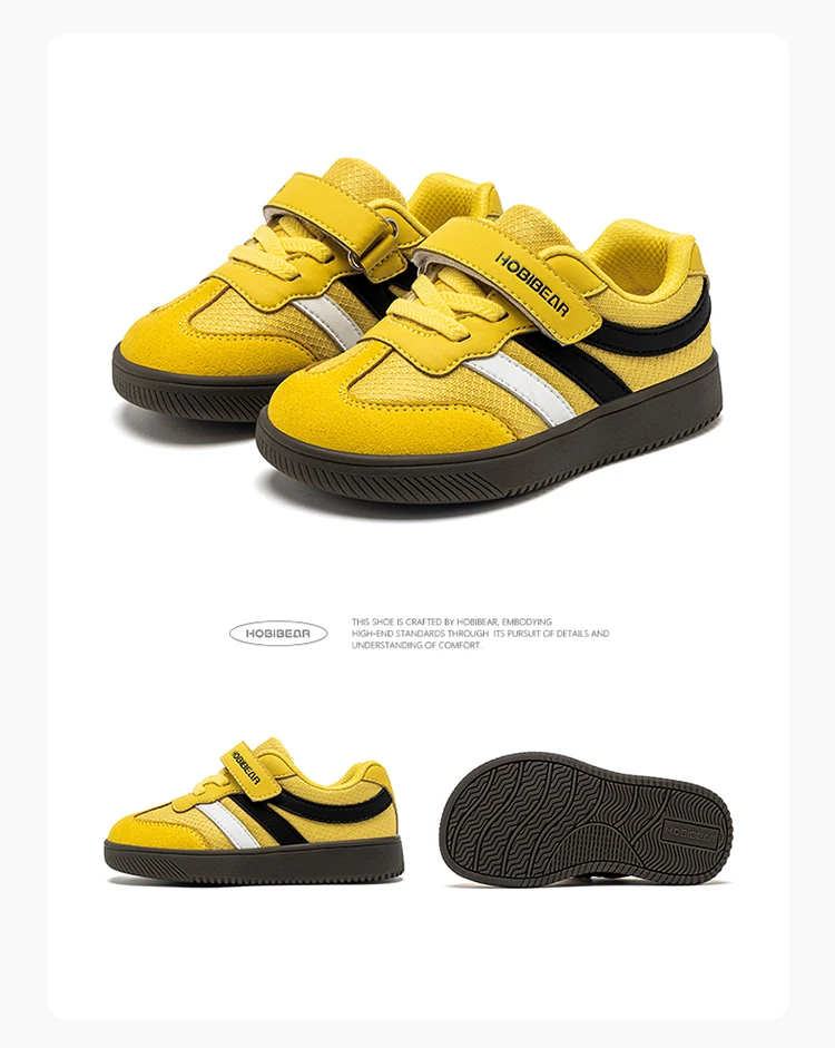 HOBIBEAR Schuhe mit breiter Zehenpartie für kleine Kinder, leichte Turnschuhe mit Klettverschluss, Kunstleder-Mesh-Wanderschuhe für Kleinkinder – Detail 20