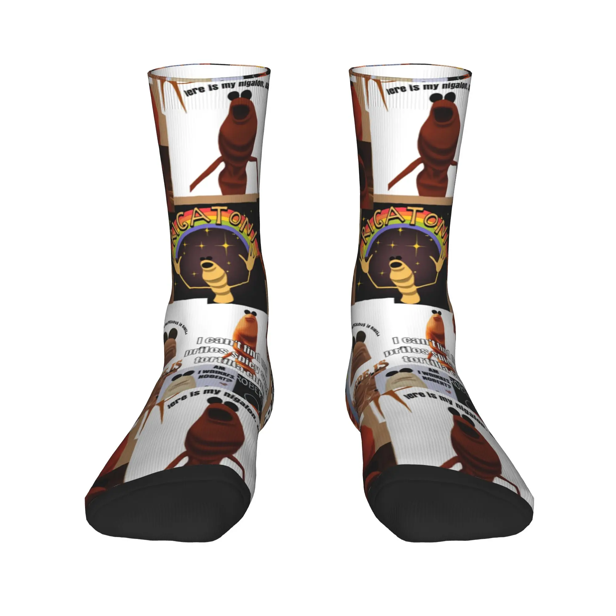 Funny Robert Help Marcus The Worm Stockings Graphic Modern Socks Autumn Anti Sweat Socks Men's Outdoor Sports Comfortable Socks