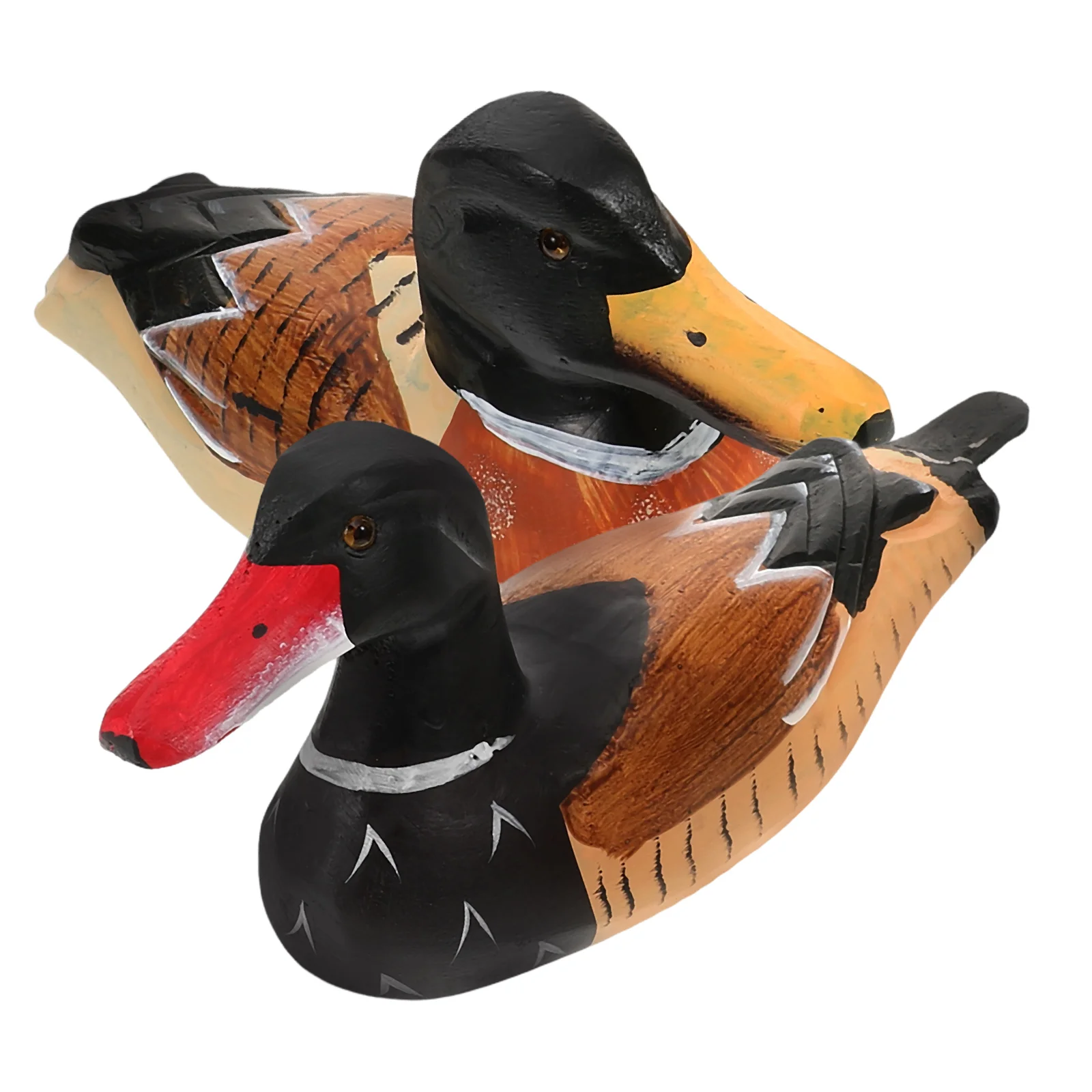 

2pcs Wooden Duck Ducks Statue Ducks Statue Decor Home Desktop Adornment Wedding Anniversary Gift