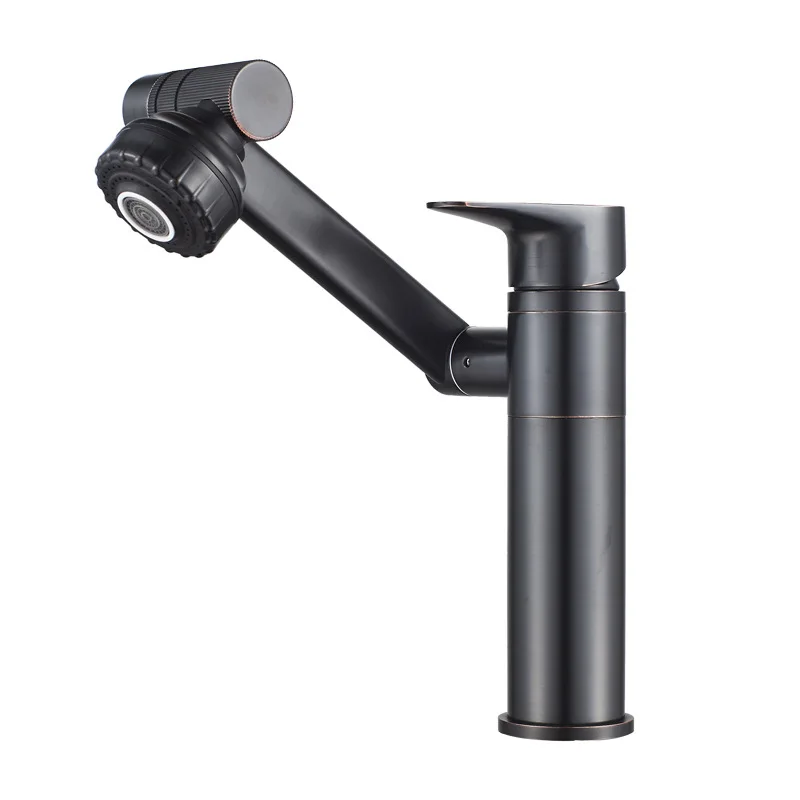 

The basin faucet can be rotated, and the single-hole single-handle basin faucet can be rotated.