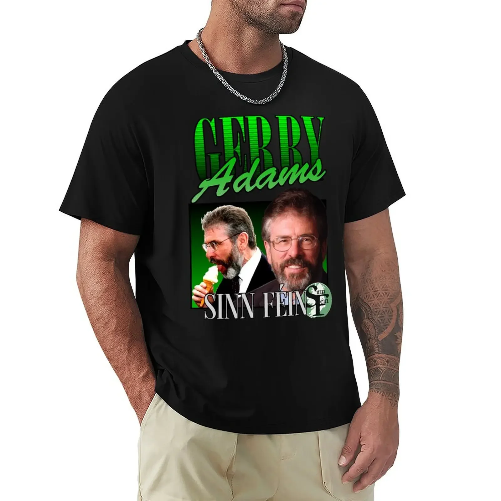 Gerry Adams Sinn Féin Vintage T-Shirt boys animal print tees anime figures plain t shirts men