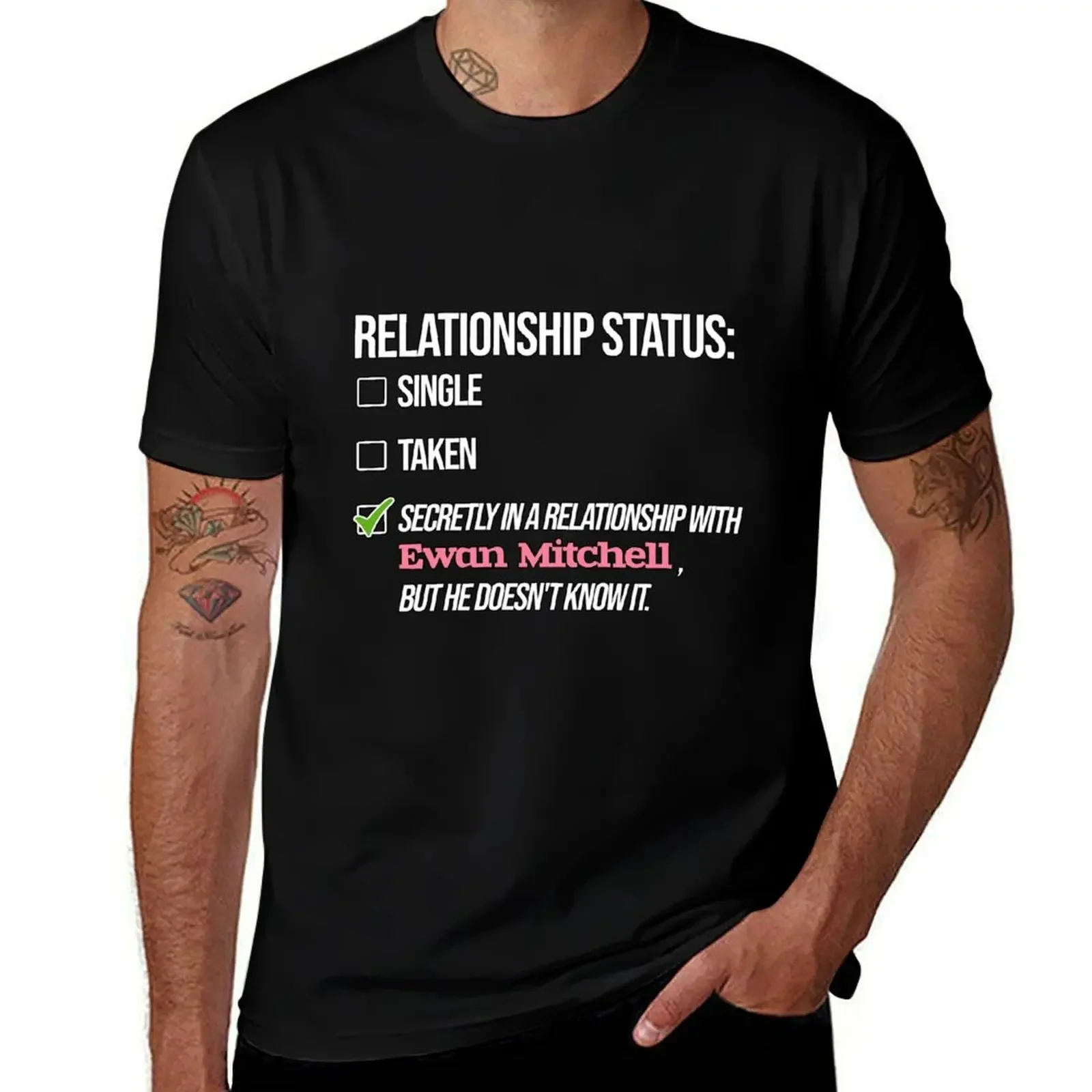 Ewan Mitchell - Relationship T-Shirt shirts graphic tee vintage anime shirt heavyweight t shirts for men