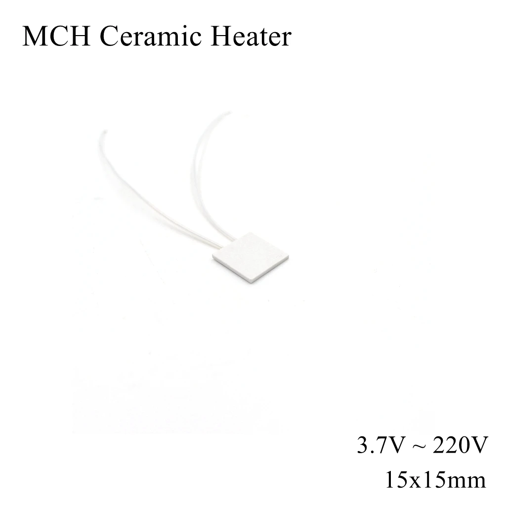3.7 فولت 5 فولت 12 فولت 110 فولت 220 فولت MCH ارتفاع درجة الحرارة سخان من السيراميك مربع الألومينا لوحة التدفئة الكهربائية لوحة الفرقة HTCC المعادن الشعر الجاف