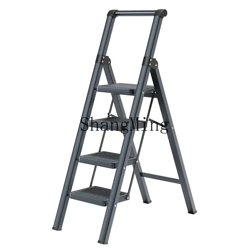 

HJ household folding telescopic multi-function widening and thickening herringbone ladder portable ladder