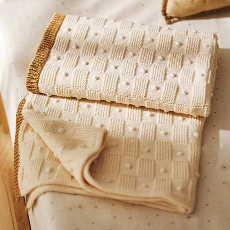 

Fashionable Cotton Needle Sofa Blanket Summer Nap Knitted Throw Shawl for Winter Warm Free Shipping Bedspread The Cover Travel