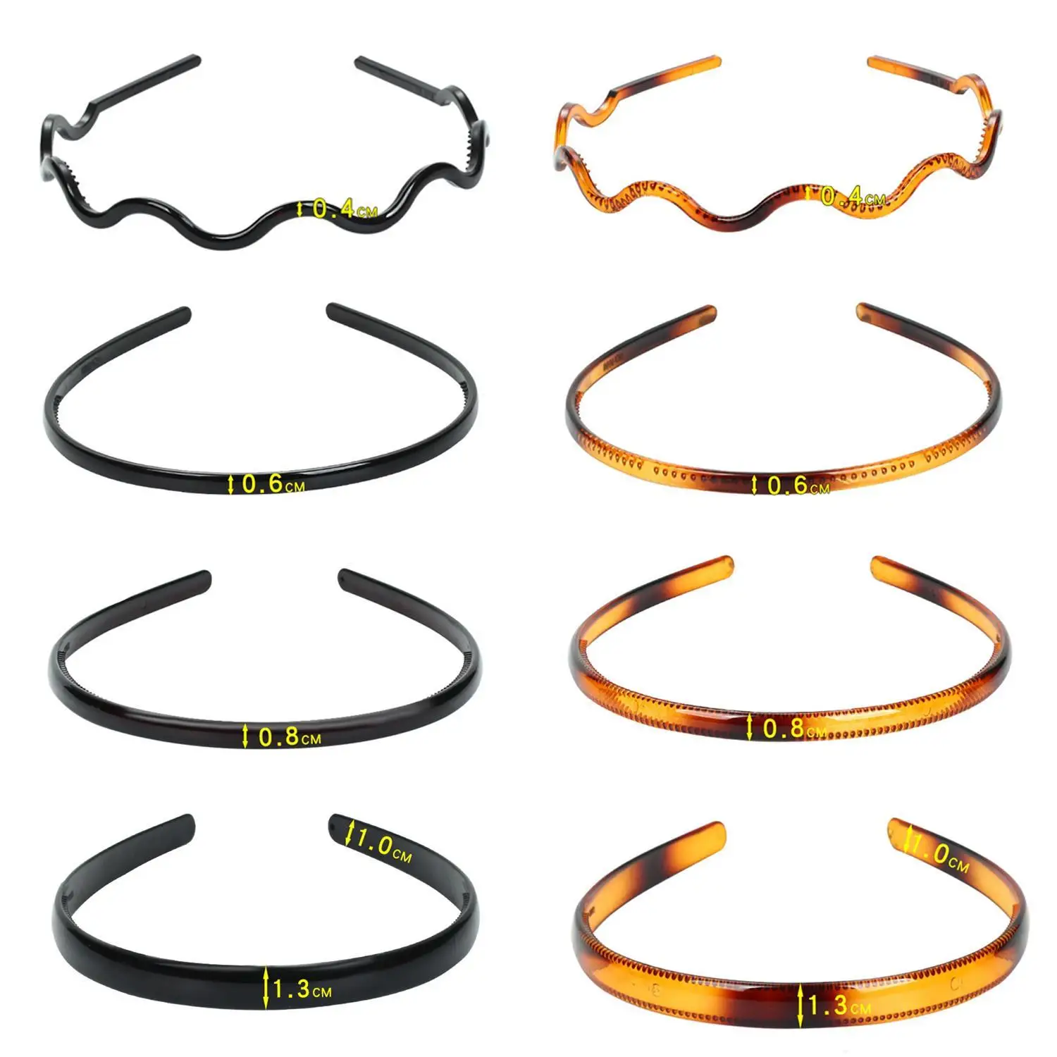 

Черные эластичные нескользящие простые металлические повязки на голову унисекс для мужчин и женщин, волнистая повязка для волос, обруч для волос, модные аксессуары для волос