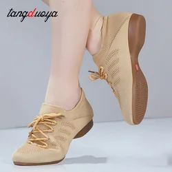 Zapatos de baile de jazz de alta calidad para mujer, calzado de entrenamiento de baile, zapatos deportivos profesionales de salón, zapatos modernos para práctica de Salsa