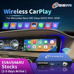 CarPlay sans fil pour Mercedes Benz Classe S W222 W217 2014-2018 Classe E 2014, avec Android Auto Mirror Link AirPlay