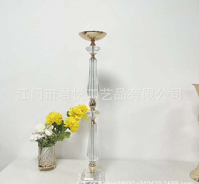 Wedding supplies crystal road guide flower stand wedding, decorative creative acrylic flower stand decorative candlestick