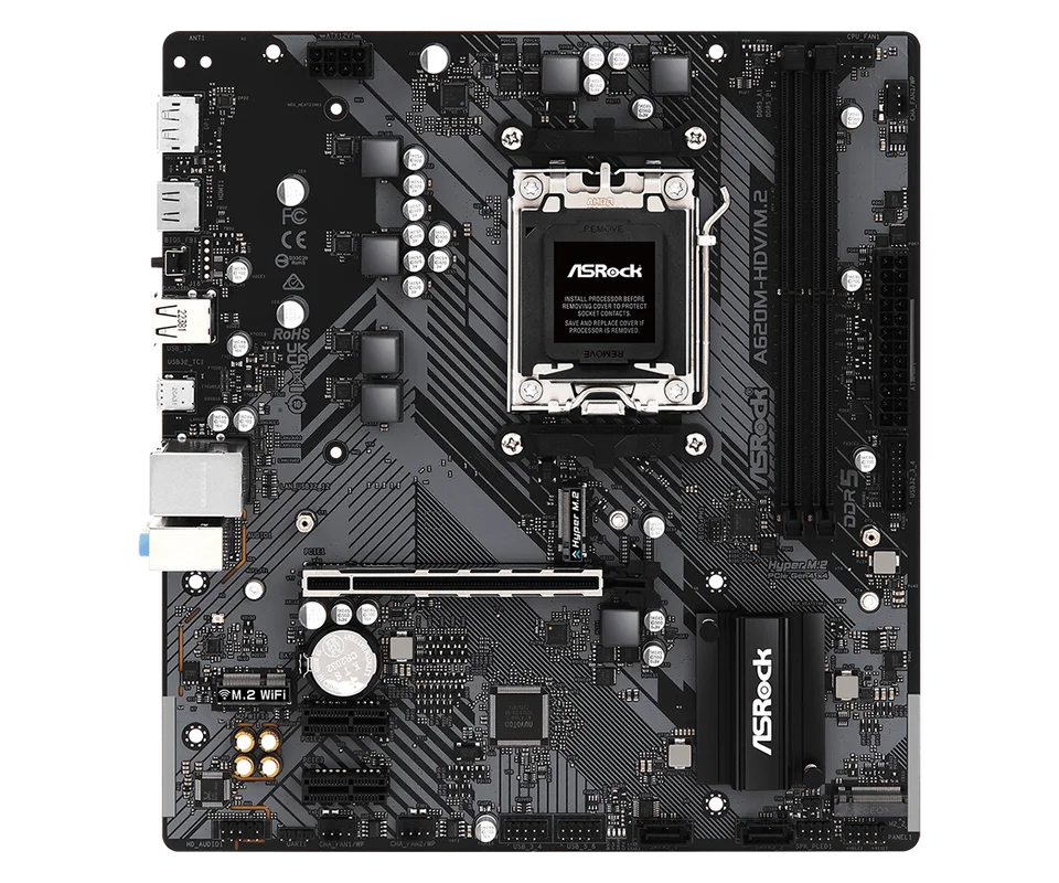 ASROCK A620M-HDV/M.2 AM5 DDR5 motherboard CPU support Ryzen 7