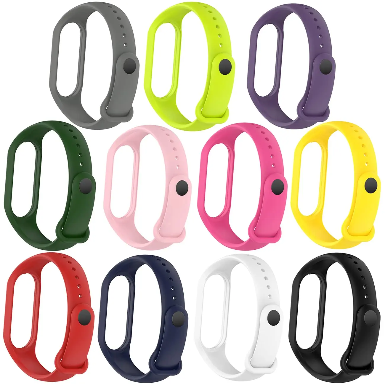 Watch Strap For Xiaomi Mi Band 7 6 5 4 3 Wristband Silicone Bracelet Wrist Straps MiBand 3/4 band5 band6 Smartwatch Accessories