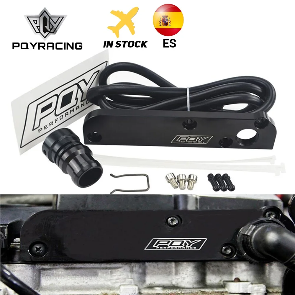 Billet PCV Delete Plate Kit Revamp Adapter for Volkswagen(VW)/Audi/SEAT/Skoda EA113 Engines with PQY logo PQY-TSB01