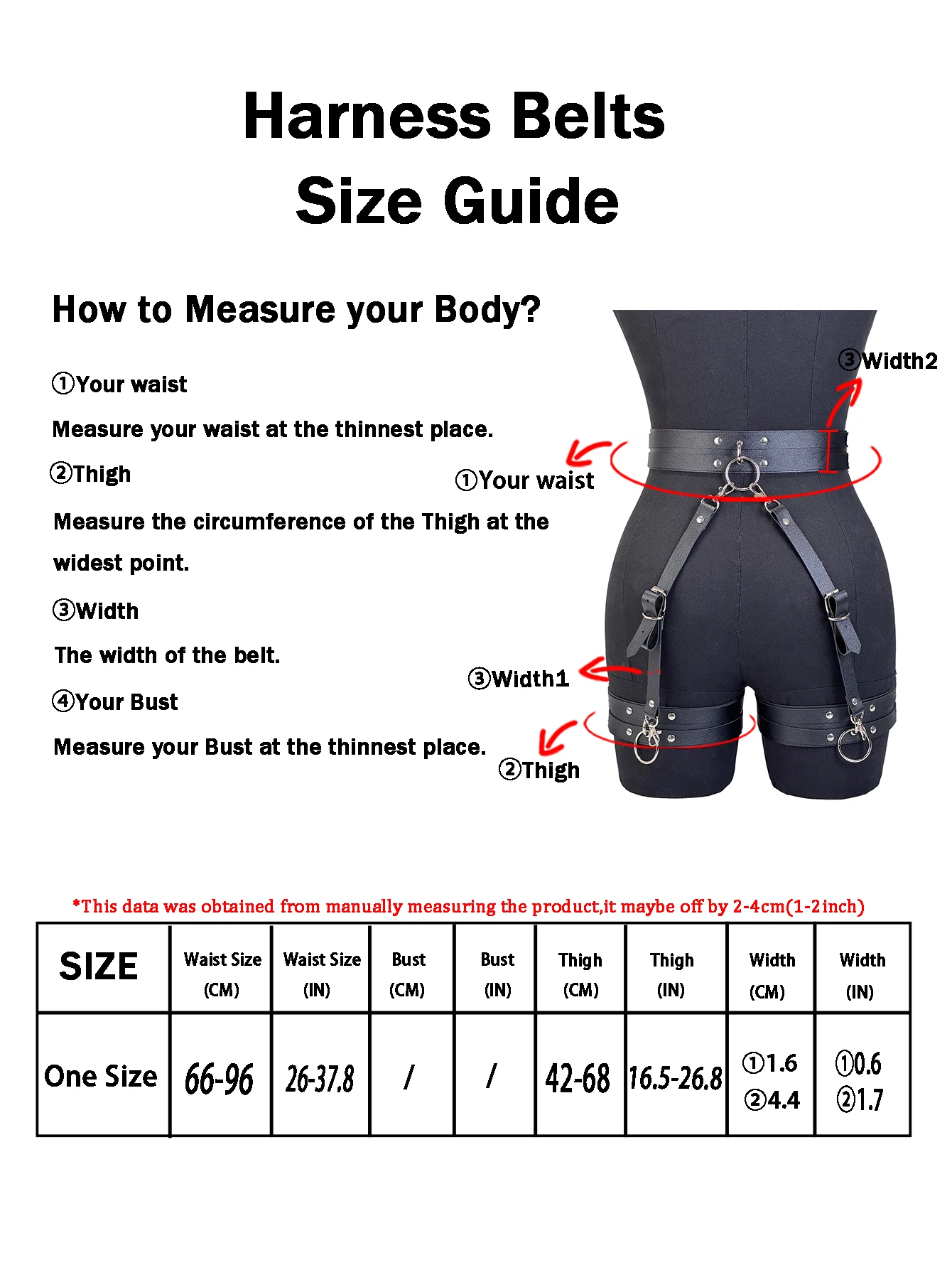 Women's PU Leather Body Harnes - Leather Work Harness recension och pris
