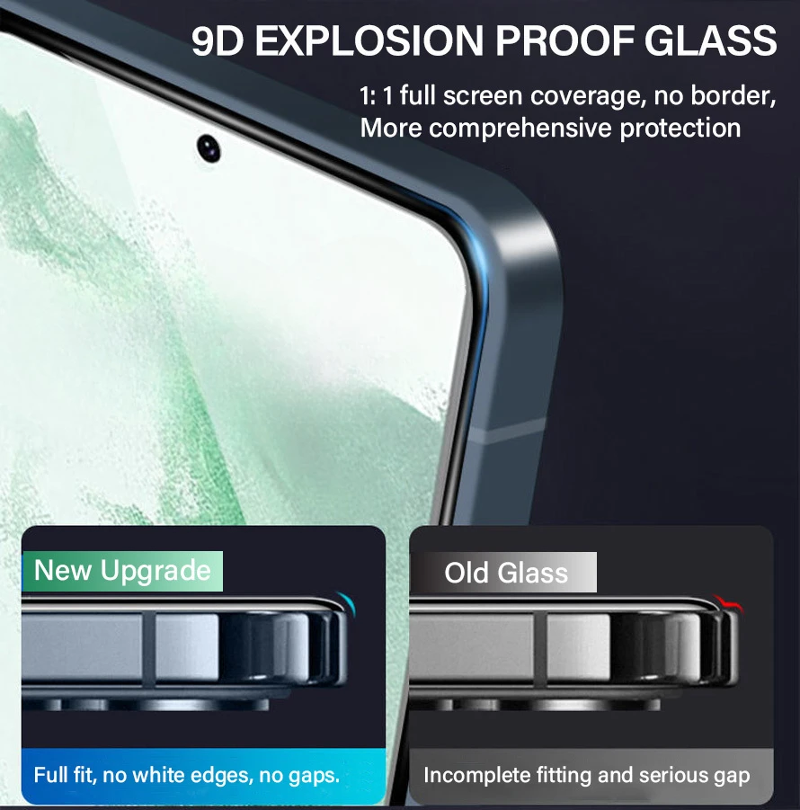 2PCS Tempered Glass For Samsung Galaxy S21 S22 S23 Plus S24 Ultra Screen Protector Fingerprint Unlocking Galaxy S21 S20 FE Glass