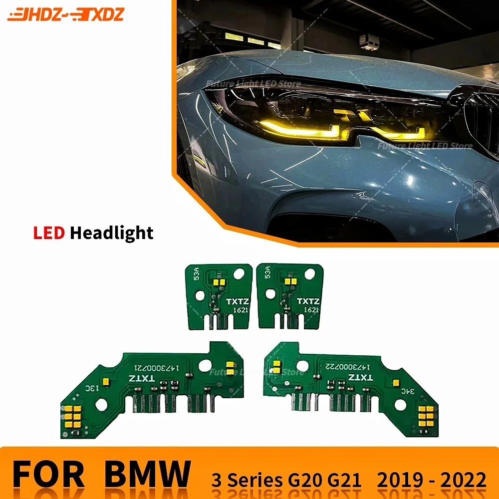 

Модуль светодиодных дневных ходовых огней DRL Angel Eyes для BMW 3 серии G20 G21 2019-2022, желтый, синий, красный