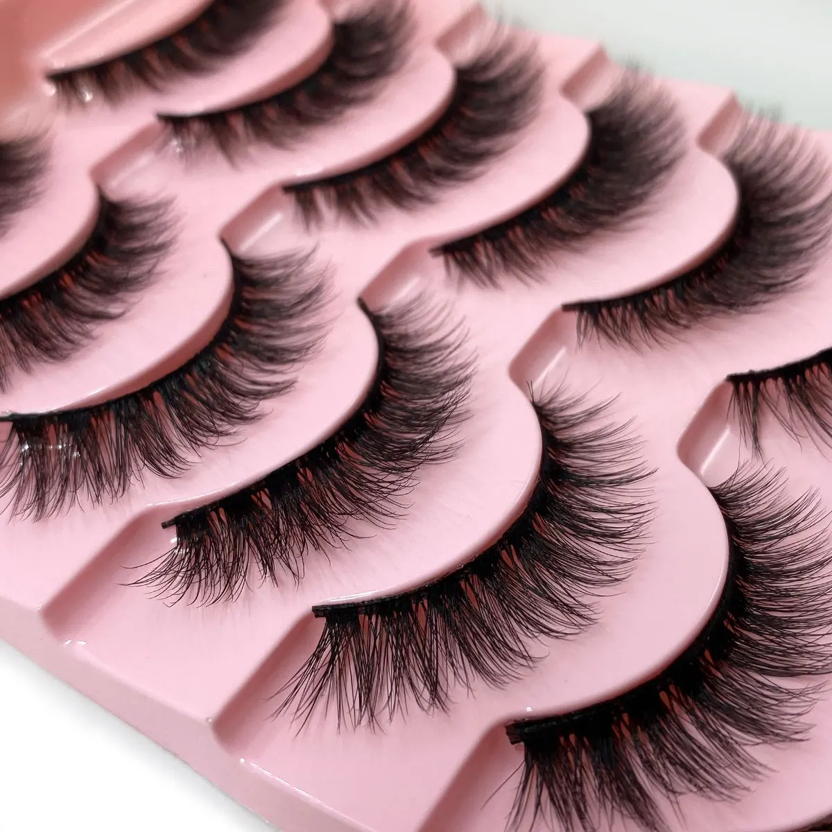 NEW 10Boxes/100Pairs 3D Eyelashes Natural Thick False Eye Lashes Mink Lashes Soft Fake Eyelash Wispy Makeup Cilios