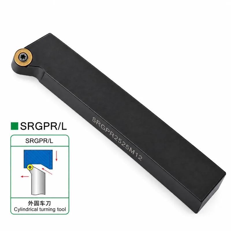 SRGPR SRGPL 1616H08 1616H10 2020K08 K10 2525M08 M10 CNC External Turning Tool Holder Lathe for RPMT Carbide Inserts