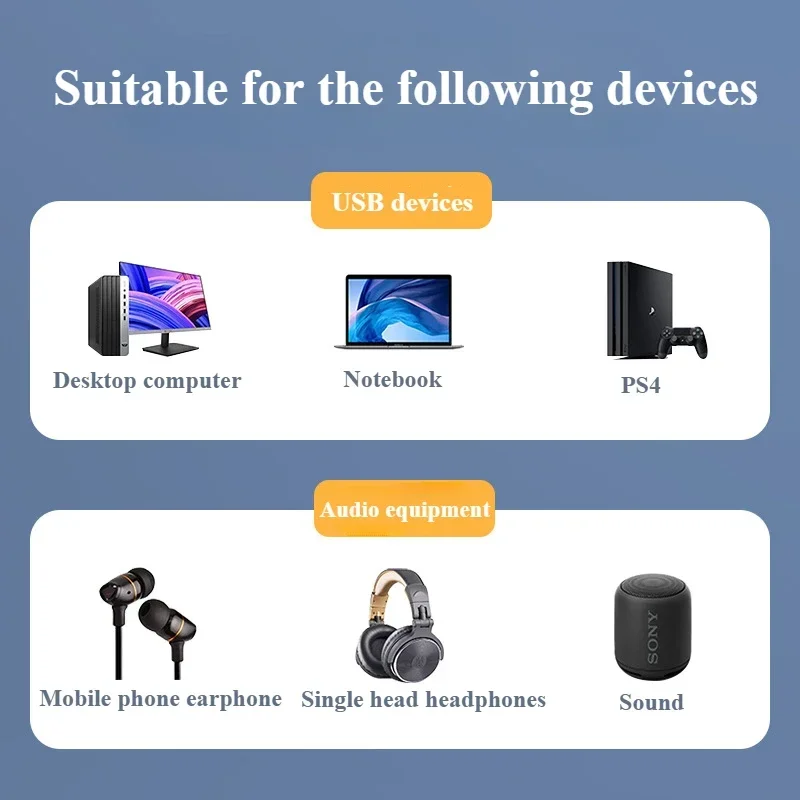 USB external drive free sound card computer laptop desktop to 3.5mm audio interface USB audio converter