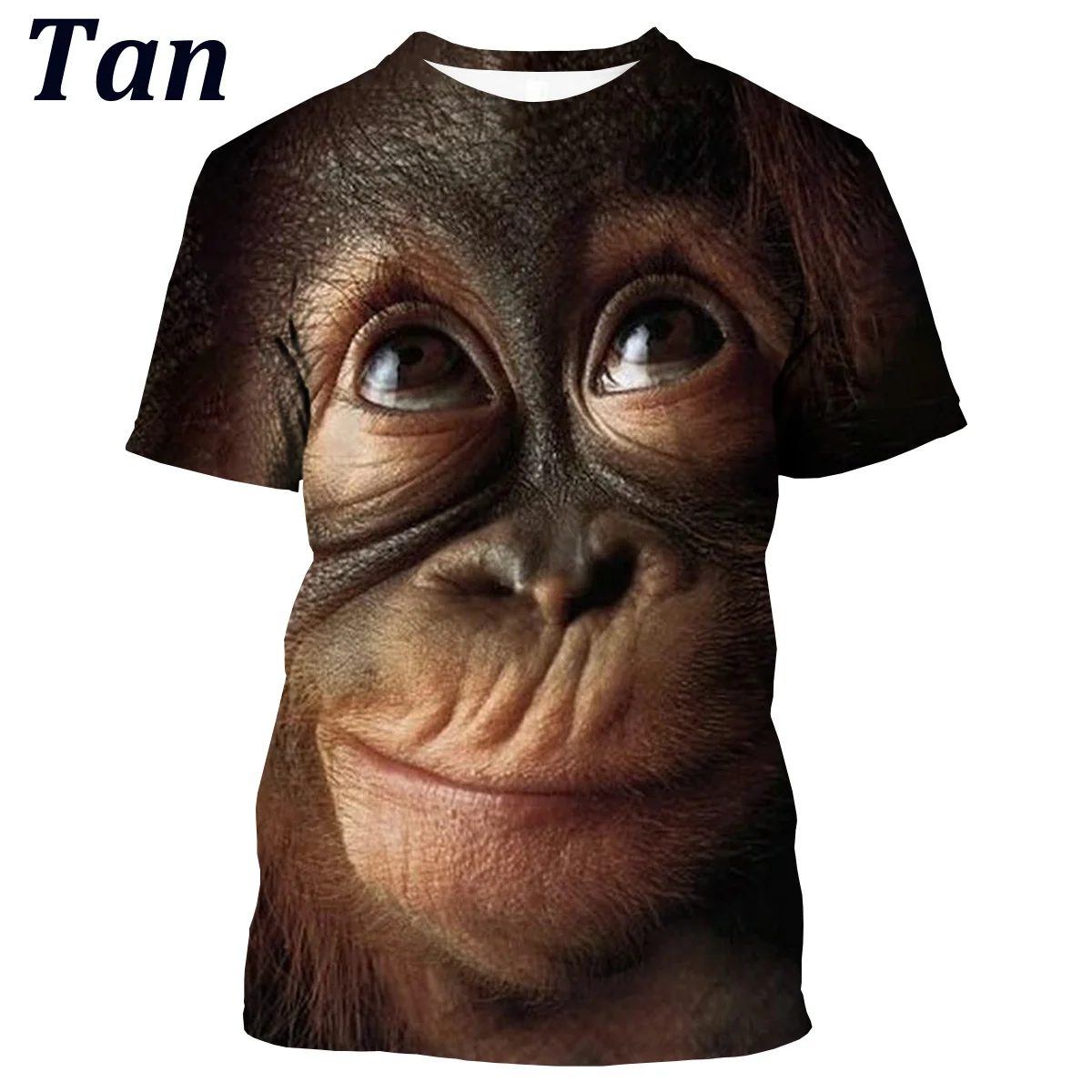 

New Fashion Parody Gorilla Fun Monkey 3D Printed Tshirt Men's and Women's Plus Size Summer Casual Short Sleeved Animal Shirt Top