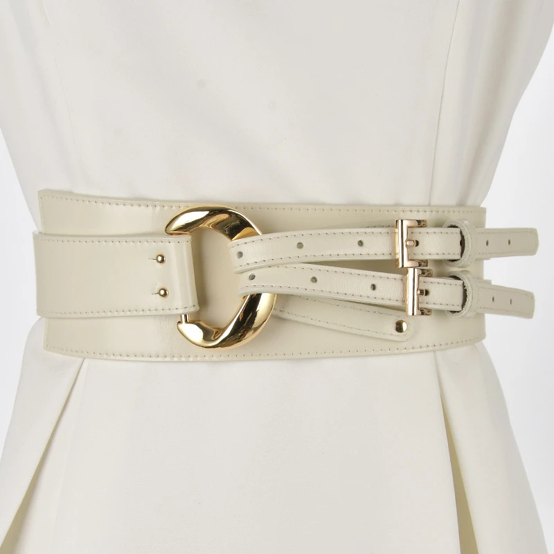 Large ceinture en cuir pour femme, personnalité européenne et américaine, irrégulière, 600, costume de décoration, robe à la mode, pull, manteau, bel