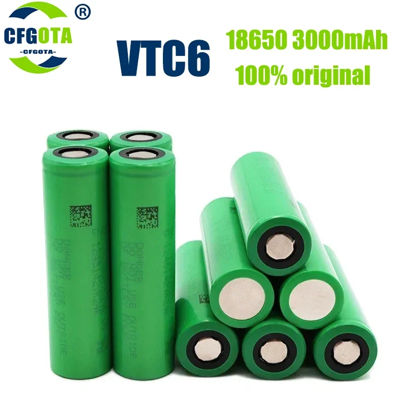 VTC6 3.7V 3000mAh rechargeable Li-ion battery 18650 for Sony US18650VTC6 30A Toys flashlight tools