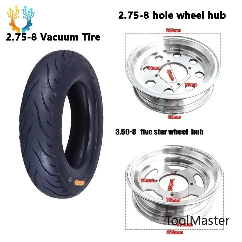 

【2026】2.75-8 3.50-8 Inch Aluminum Alloy Rims For Bike Motorcycle Electric Tricycle Scooter Parts