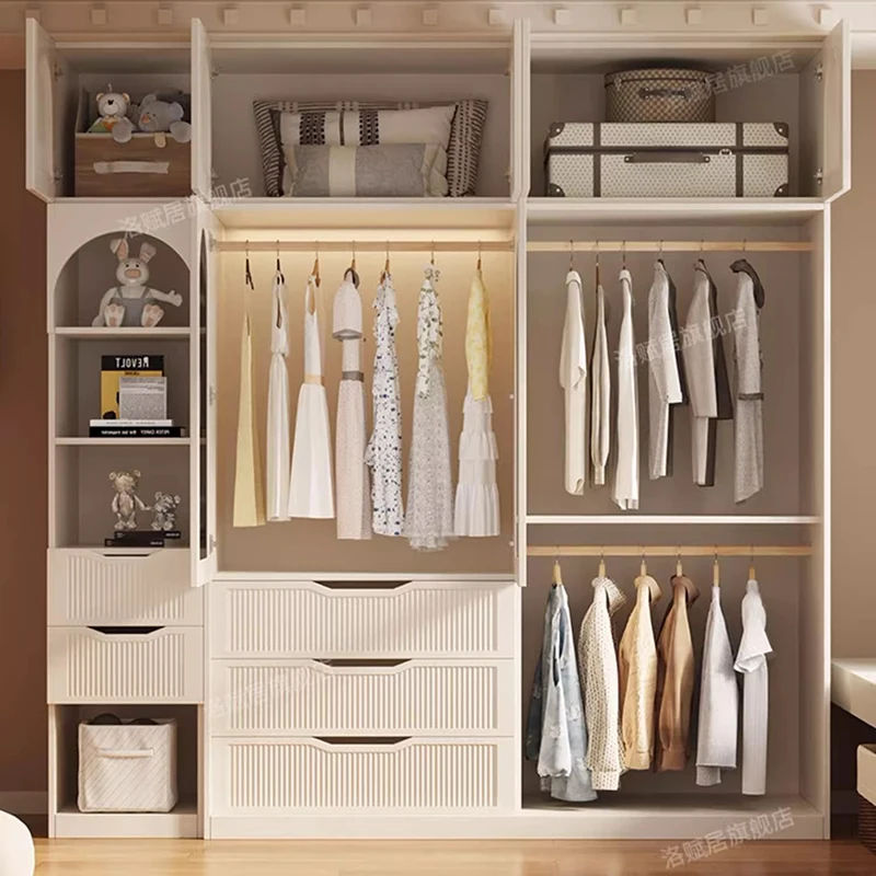 Clothing Rack White Wardrobes Modern Clothes Luxury Bedroom Free Shipping Cabinets Organizer Simple Guarda Roupa Home Furniture