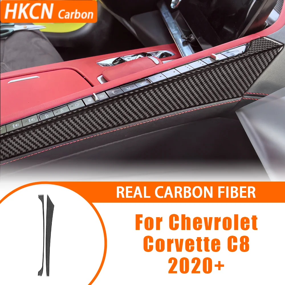 

Carbon Fiber Car Accessories Center Console Sides Strips Decal Cover Tirm Panel Modified Sticker For Chevrolet Corvette C8 2020+