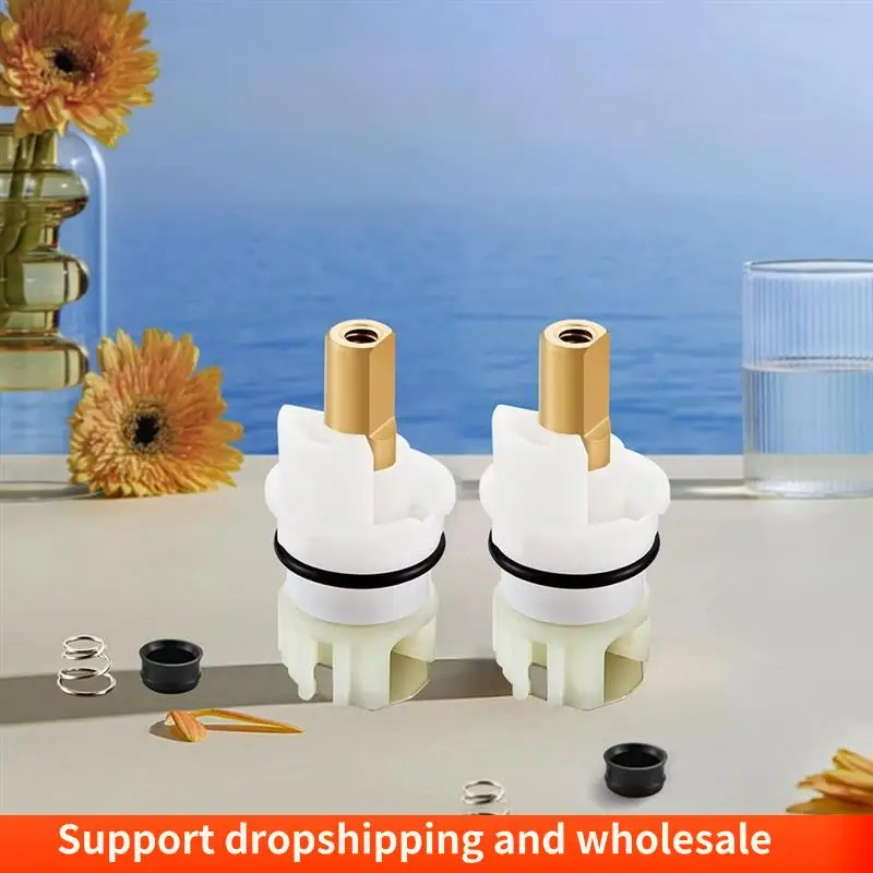 AA86 RP25513 Faucet Stem Assembly Replacement Kit For Two Handle Faucet Repair Kit With Cartridge RP4993 Seats Springs,2 Pack
