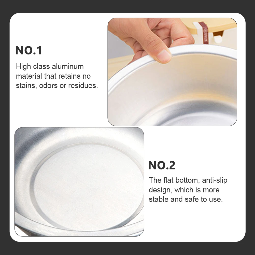 

Толстая алюминиевая раковина с плоским дном, домашняя мойка, большая миска для овощей и фруктов, кухонные принадлежности, противоскользящее ведро