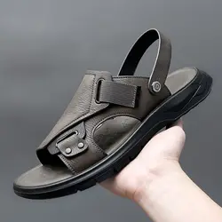 Mens Sandals Summer Genuine Leather Sandals Men Outdoor Casual Lightweight Sandal Fashion Men Sandals 2023