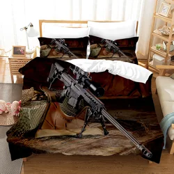 Gaming AK 47 Bedding Set Single Twin Full Queen King Size PUBG Bullet Bed Set Aldult Kid Bedroom Duvetcover Sets 3D Print 025